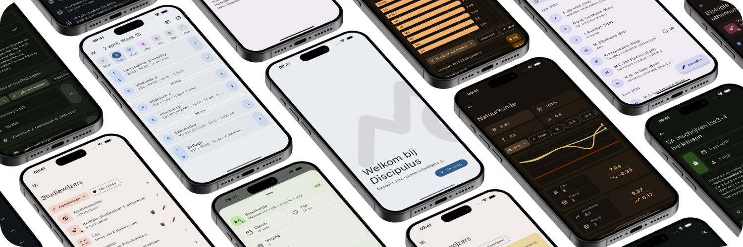 Grid of iPhones